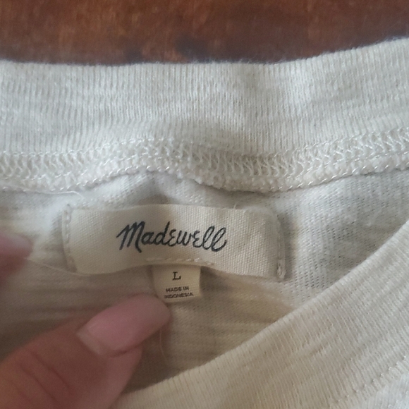 Madewell Cream Casual Button Down Shirt - Picture 3 of 7